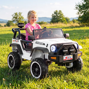 24V 2-Seater Kids Ride On Truck 2WD/4WD with Lockable Doors and Music