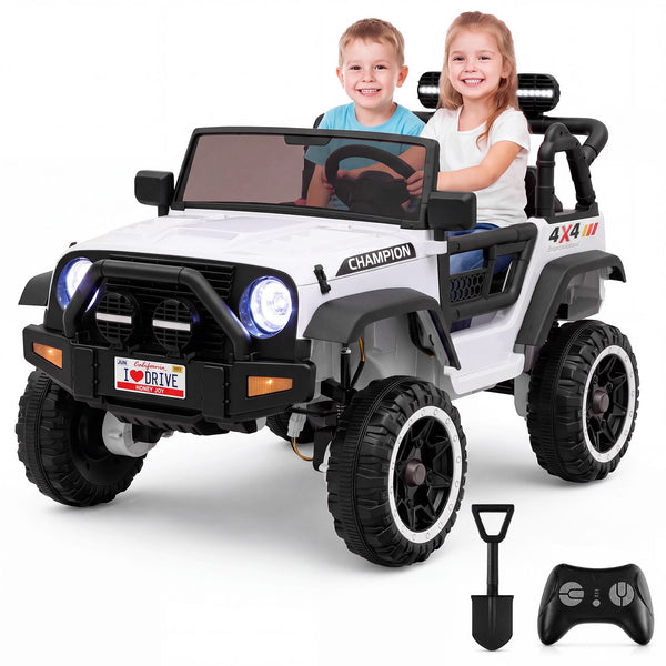 24V 2-Seater Kids Ride On Truck 2WD/4WD with Lockable Doors and Music