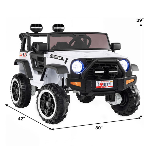 24V 2-Seater Kids Ride On Truck 2WD/4WD with Lockable Doors and Music