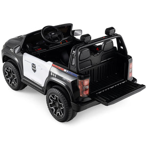 24V 2-Seater Ride on Police Car 4WD Chevrolet with Megaphone and LED Flashing Lights