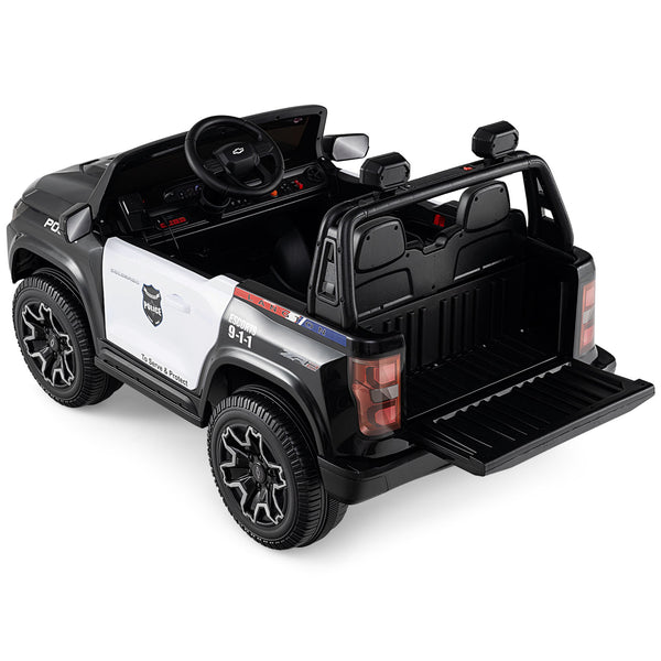 24V 2-Seater Ride on Police Car 4WD Chevrolet with Megaphone and LED Flashing Lights