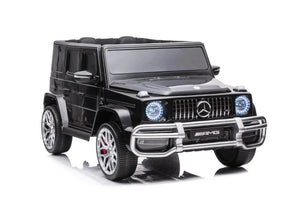 24V 4x4 Mercedes Benz G63 AMG ride-on car for kids, 2-seater G Wagon, angle view.