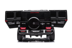 24V 4x4 Mercedes Benz G63 AMG ride-on car for kids, 2-seater, stylish design, angle view.