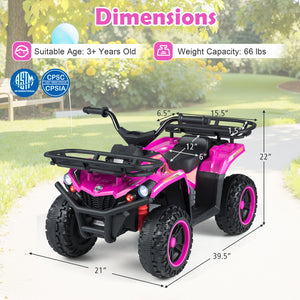 24V Electric Ride On Quad with LED Headlights - Rechargeable
