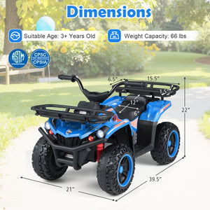 24V Electric Ride On Quad with LED Headlights - Rechargeable