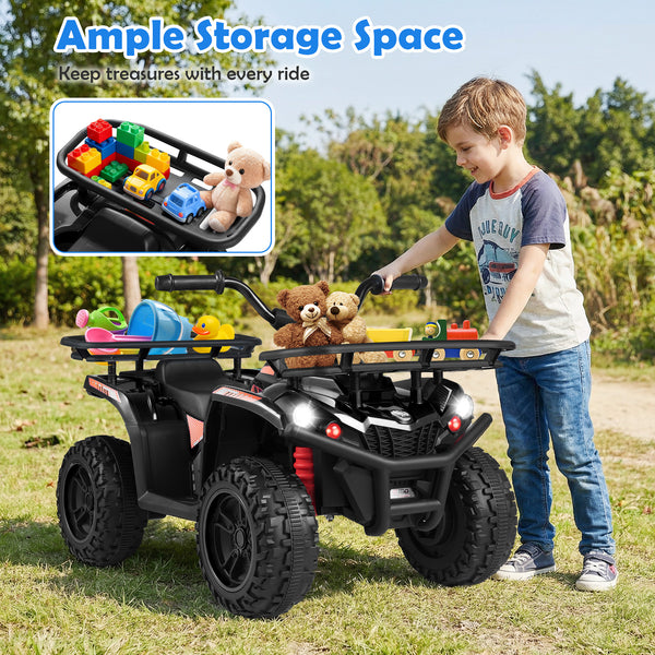 24V Electric Ride On Quad with LED Headlights - Rechargeable