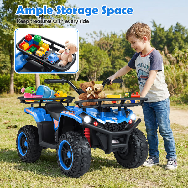 24V Electric Ride On Quad with LED Headlights - Rechargeable