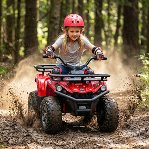 24V Electric Ride On Quad with LED Headlights - Rechargeable