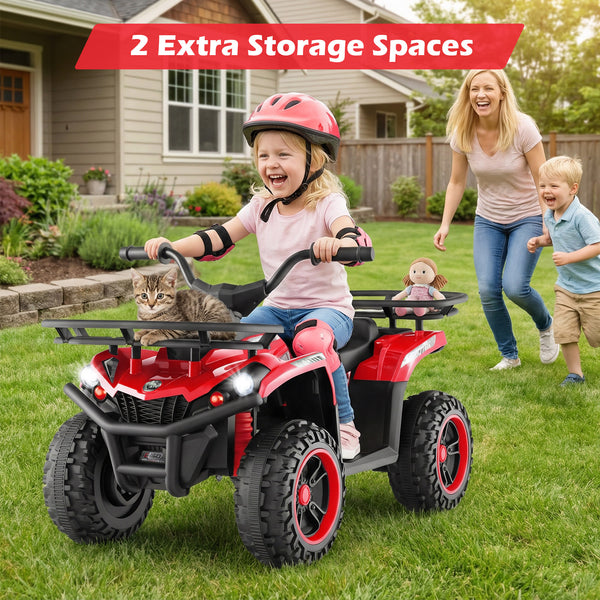 24V Electric Ride On Quad with LED Headlights - Rechargeable