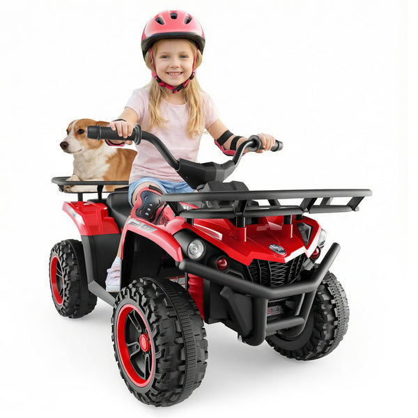 24V Electric Ride On Quad with LED Headlights - Rechargeable