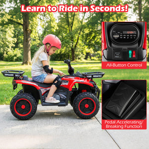 24V Electric Ride On Quad with LED Headlights - Rechargeable