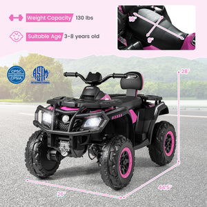 24V Kids ATV 2-Seater with 4 Motors with LED Lights and Music