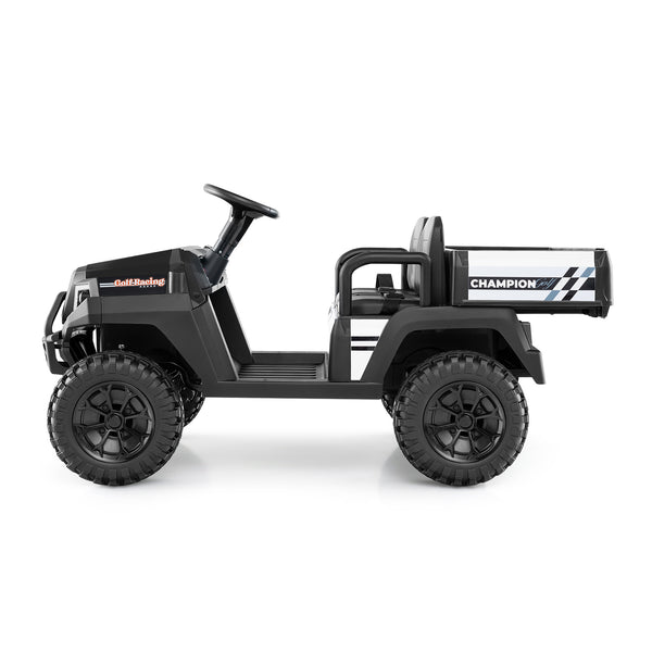 24V Kids Golf Cart 4WD 2-Seater Ride on Car with Storage Trunk and Horn