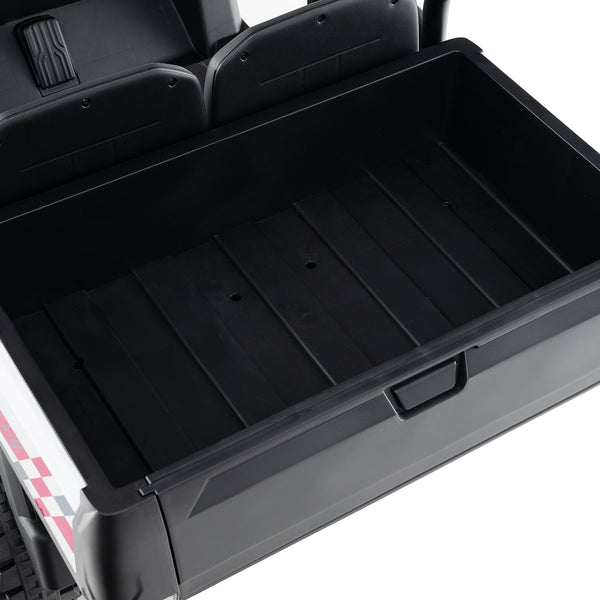 24V Kids Golf Cart 4WD 2-Seater Ride on Car with Storage Trunk and Horn