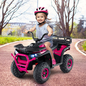 24V Kids Ride on Electric ATV Quad Car with Realistic Sounds and  LED Lights