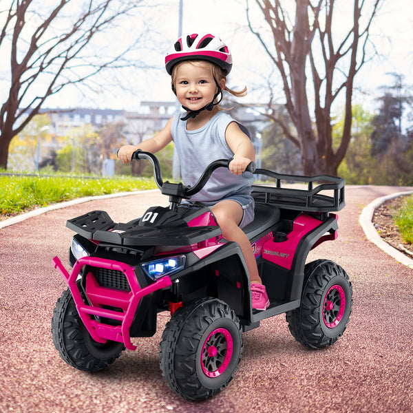 24V Kids Ride on Electric ATV Quad Car with Realistic Sounds and  LED Lights