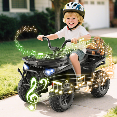 24V Kids Ride on Electric ATV Quad Car with Realistic Sounds and  LED Lights