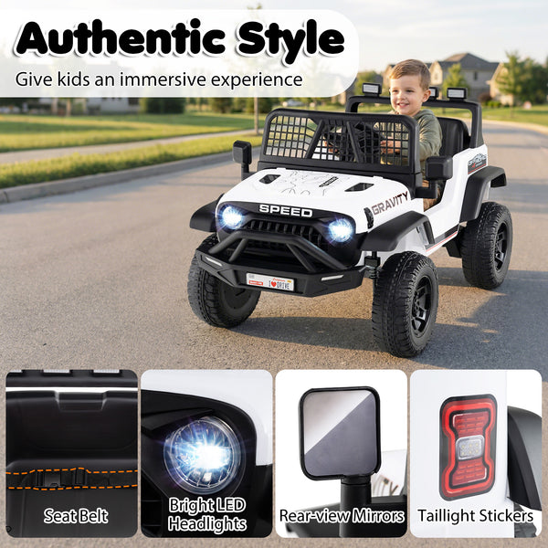 24V Ride On Car for Kids with Parent Remote Control and Music