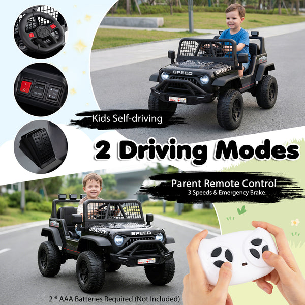 24V Ride On Car for Kids with Parent Remote Control and Music