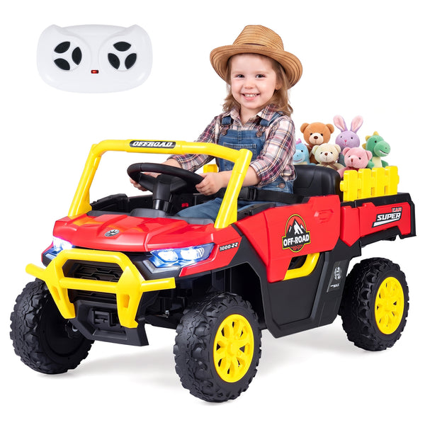 24V Ride On Dump Truck Car Off-Road with Remote Control and Music