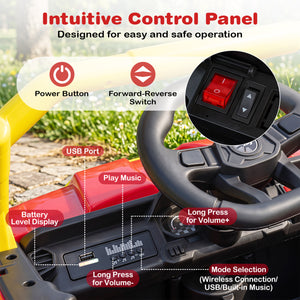 24V Ride On Dump Truck Car Off-Road with Remote Control and Music