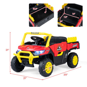 24V Ride On Dump Truck Car Off-Road with Remote Control and Music