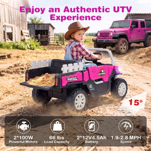 24V Ride On Dump Truck Car Off-Road with Remote Control and Music