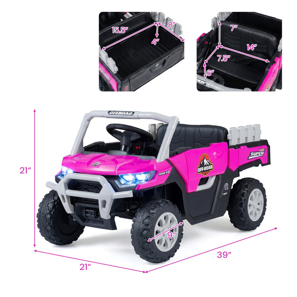 24V Ride On Dump Truck Car Off-Road with Remote Control and Music