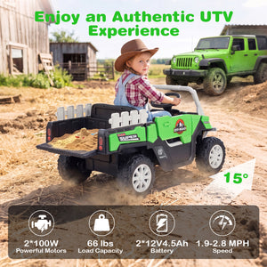 24V Ride On Dump Truck Car Off-Road with Remote Control and Music