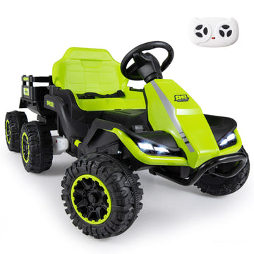 24V Ride on Tractor with Detachable Trailer and Music for Boys Girls