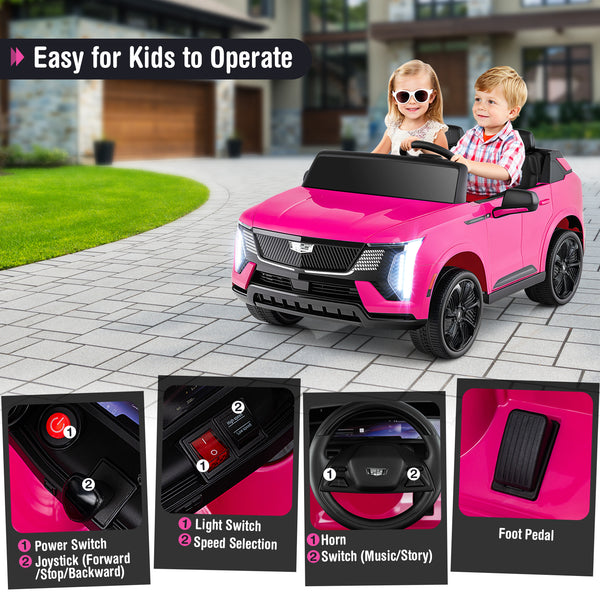 24V Ride on Truck 2-Seater Licensed Cadillac with Remote Control