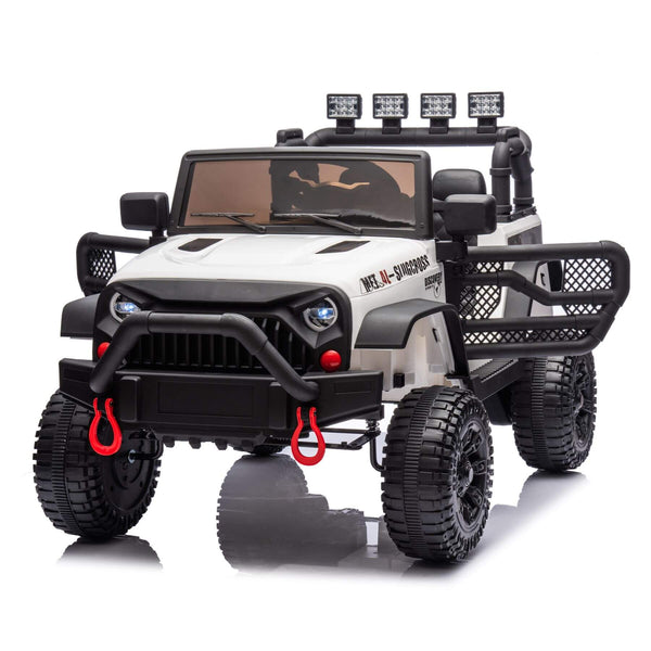 ToyRides Elite 24V Kids Ride On Car W/Parents Remote Control, White