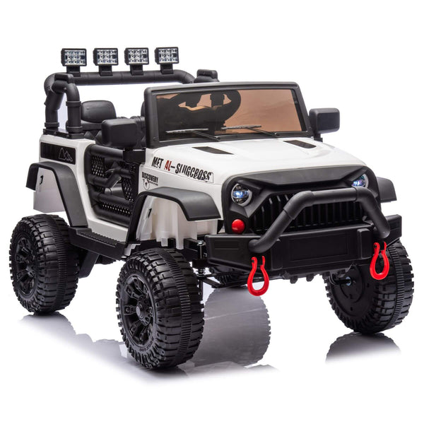ToyRides Elite 24V Kids Ride On Car W/Parents Remote Control, White