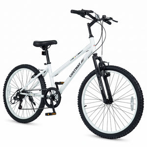 Kids Mountain Bike Adjustable with 7 Speed and Suspension Fork