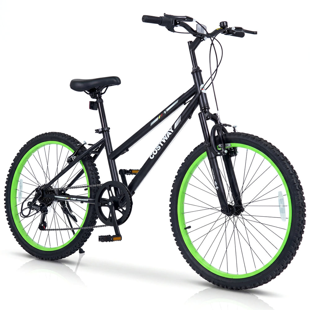 Kids Mountain Bike Adjustable with 7 Speed and Suspension Fork