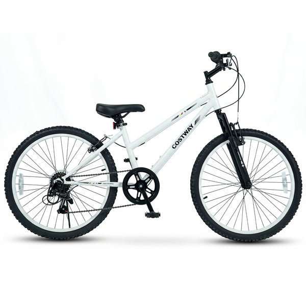 Kids Mountain Bike Adjustable with 7 Speed and Suspension Fork