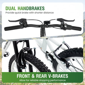 Kids Mountain Bike Adjustable with 7 Speed and Suspension Fork