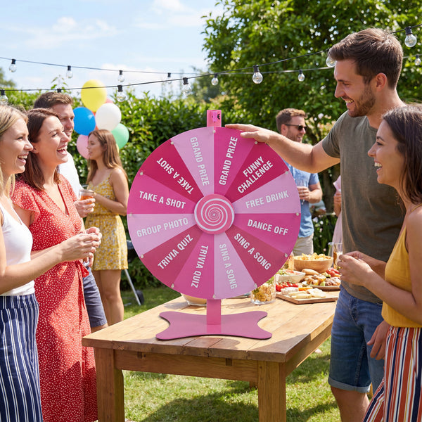 24 Inch Prize Wheel with Blackboard Marker and Eraser - Sturdy Build