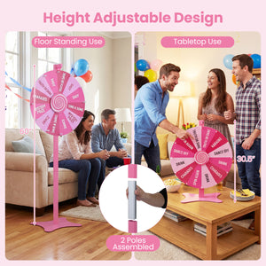 24 Inch Prize Wheel with Blackboard Marker and Eraser - Sturdy Build