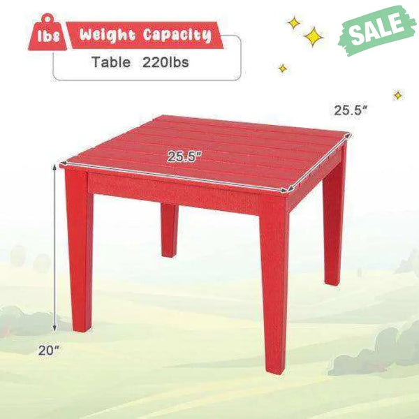 25.5 Inch Square Kids Activity Play Table-Blue Kids Table & Chair Sets