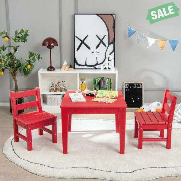 25.5 Inch Square Kids Activity Play Table-Blue Kids Table & Chair Sets