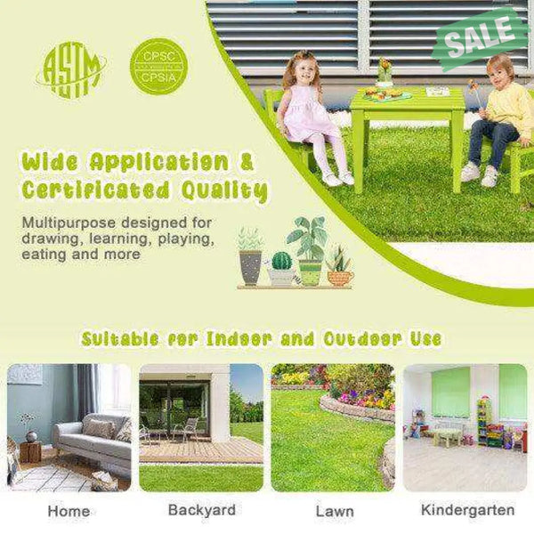 25.5 Inch Square Kids Activity Play Table-Blue Kids Table & Chair Sets