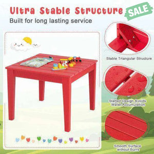 25.5 Inch Square Kids Activity Play Table-Blue Kids Table & Chair Sets