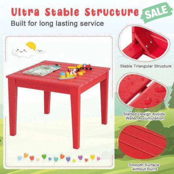 25.5 Inch Square Kids Activity Play Table-Blue Kids Table & Chair Sets