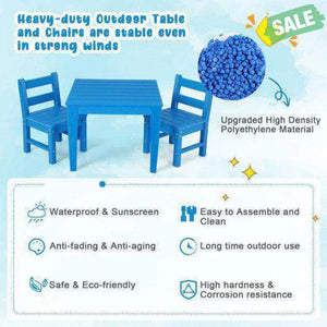 25.5 Inch Square Kids Activity Play Table-Blue Kids Table & Chair Sets