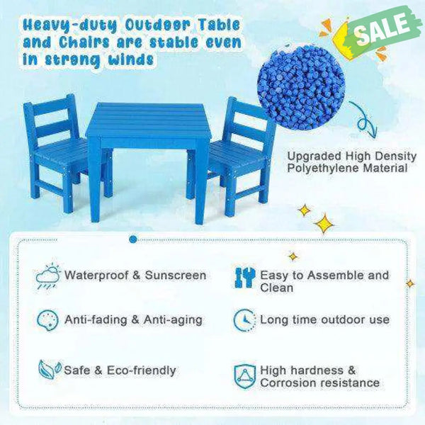 25.5 Inch Square Kids Activity Play Table-Blue Kids Table & Chair Sets