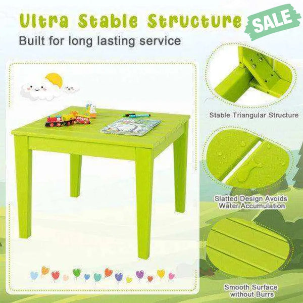 25.5 Inch Square Kids Activity Play Table-Blue Kids Table & Chair Sets