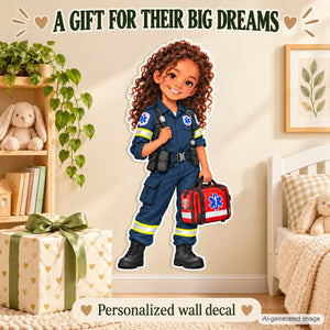 Personalized Paramedic Wall Decal from Photo, Dream Job Sticker, image 9