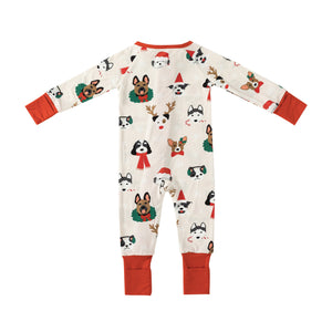 Bark The Halls (Convertible Zip Footies)