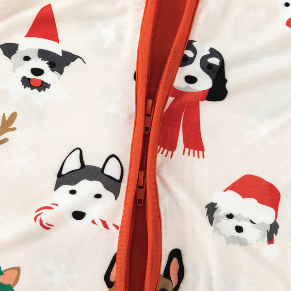 Bark The Halls (Convertible Zip Footies)
